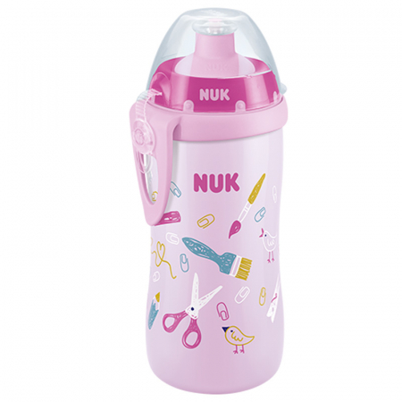 Biberon cu adaptor push pull 300 ml 3+ ani Nuk Junior Cup 255408R [0]
