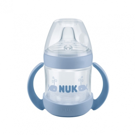 Biberoane si tetine - Biberon cu cioc si manere 150 ml 6-18 luni Nuk Nature Sense 743763AL