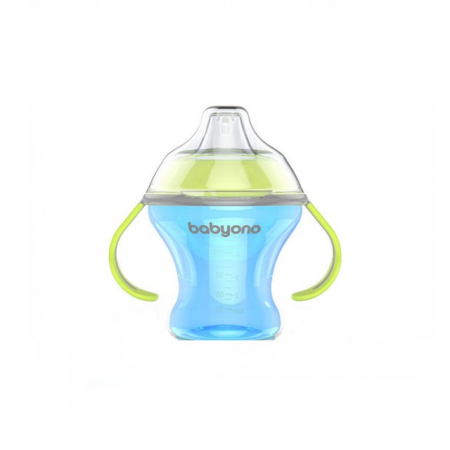 Biberoane si tetine - Biberon cu cioc si manere 180 ml 3 luni+ BabyOno 1456A