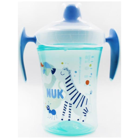 Biberon cu cioc si manere, 230 ml, Nuk Trainer Cup 317302, Albastru [1]