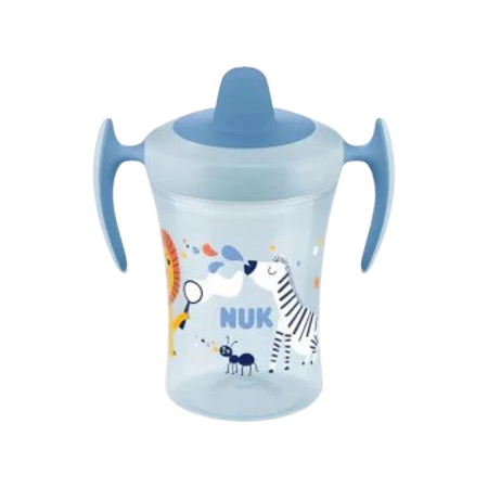 Biberoane si tetine - Biberon cu cioc si manere, 230 ml, Nuk Trainer Cup 317302, Albastru