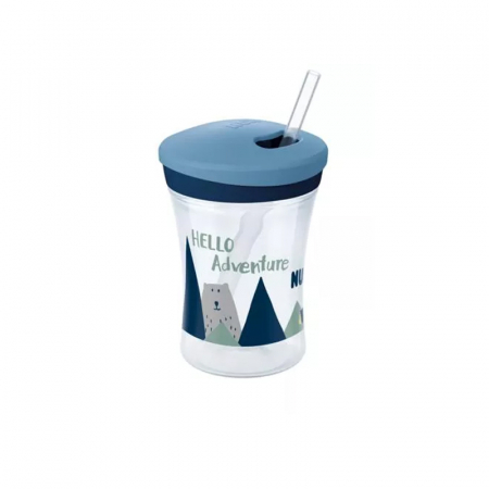 Biberoane si tetine - Biberon cu pai 230 ml 12+ luni Nuk Action Cup 255443A