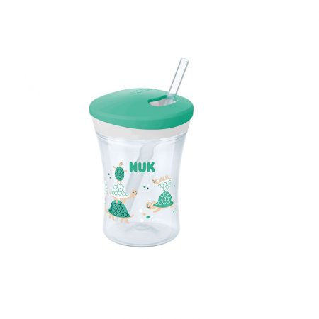 Biberoane si tetine - Biberon cu pai 230 ml 12+ luni Nuk Action Cup 751136V