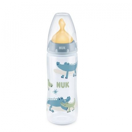 Biberoane si tetine - Biberon cu tetina din latex 300 ml Nuk First Choice+ 741927A, Albastru