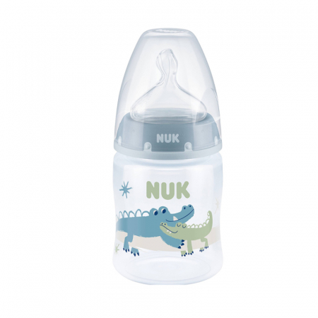 Biberoane si tetine - Biberon cu tetina din silicon 150 ml 0-6 luni Nuk First Choice 743875, Albastru