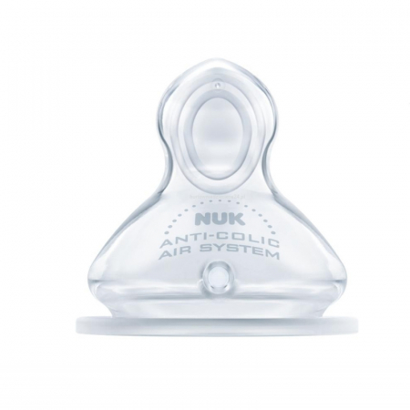 Biberon cu tetina din silicon 150 ml 0-6 luni Nuk First Choice 743875, Albastru [1]