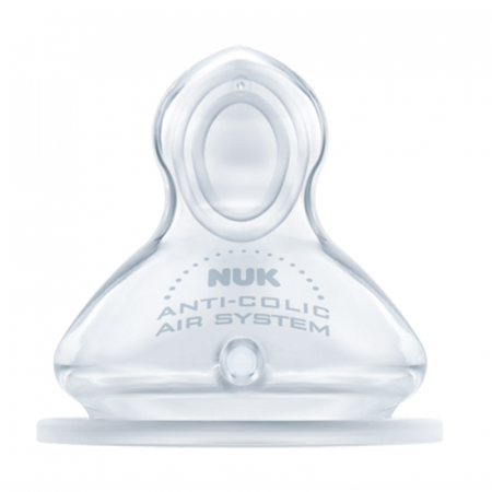 Biberon cu tetina din silicon 300 ml 6-18 luni Nuk First Choice+ Night 741142M, Multicolor [2]