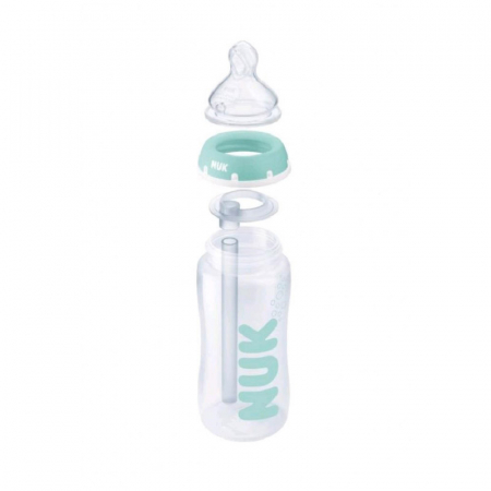 Biberon cu tetina din silicon 300 ml Nuk Anti Colic Professional 741148, Verde [1]