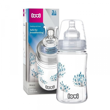 Biberon din polipropilena 240 ml 3+ luni Lovi Botanic 21/584 [1]