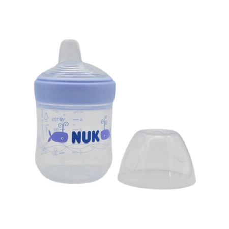 Biberon din polipropilena, cu cioc din silicon, 150 ml Nuk First Choice 743793A2, Albastru [2]