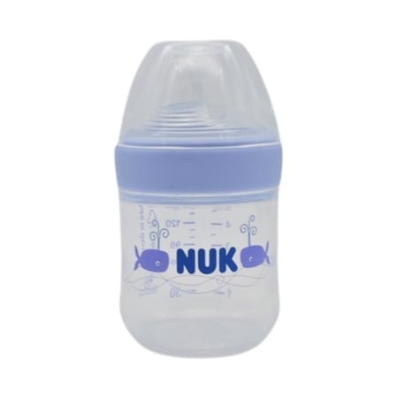 Biberoane si tetine - Biberon din polipropilena, cu cioc din silicon, 150 ml Nuk First Choice 743793A2, Albastru
