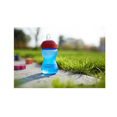 Biberon din polipropilena cu cioc din silicon 300 ml 9+ luni Philips Avent SCF802/01 [3]