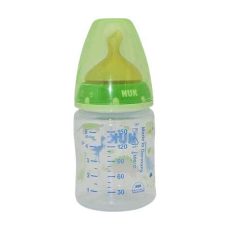 Biberon din polipropilena, cu tetina din latex M, 150 ml, Nuk First Choice 225125D3, Verde [1]