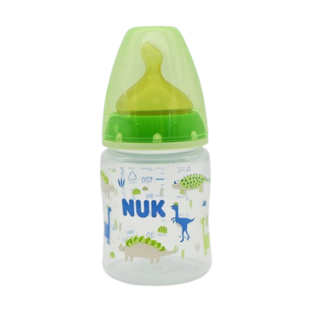 Biberoane si tetine - Biberon din polipropilena, cu tetina din latex M, 150 ml, Nuk First Choice 225125D3, Verde