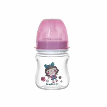 Biberoane si tetine - Biberon din polipropilena cu tetina din silicon 120 ml 0+ luni Canpol Babies 35/220