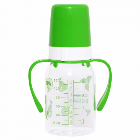 Biberoane si tetine - Biberon din polipropilena cu tetina din silicon 120 ml 3+ luni Canpol Babies 11/821V