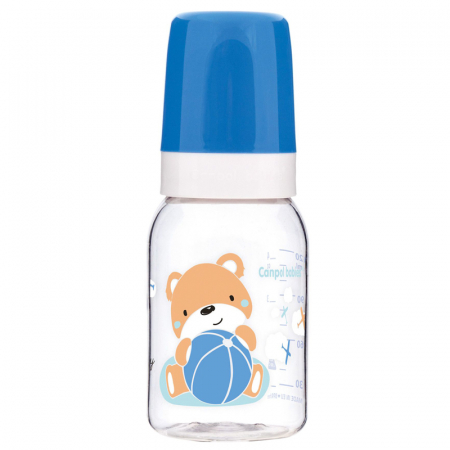 Biberoane si tetine - Biberon din polipropilena cu tetina din silicon 120 ml 3 luni Canpol Babies 11/850A