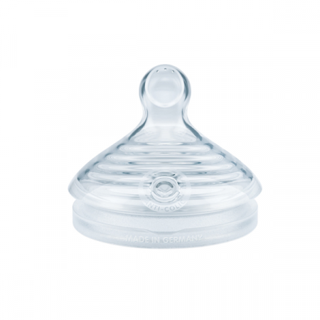 Biberon din polipropilena cu tetina din silicon 150 ml 0-6 luni Nuk Nature Sense Beach 743838 [1]