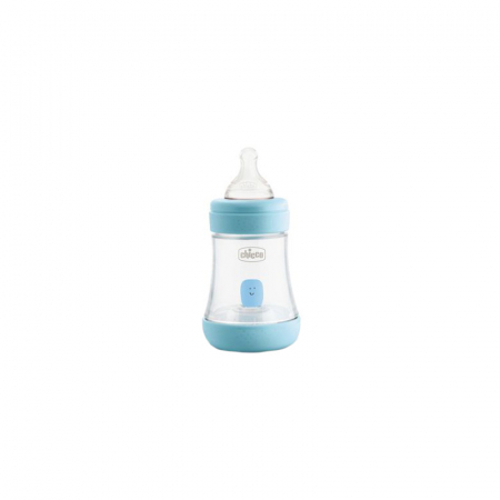 Biberoane si tetine - Biberon din polipropilena cu tetina din silicon 150 ml 0 luni+ Chicco Perfect 5 Intui-flow 121946