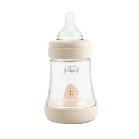 Biberoane si tetine - Biberon din polipropilena cu tetina din silicon 150 ml 0 luni+ Chicco Perfect 5 Intui-flow 121953C