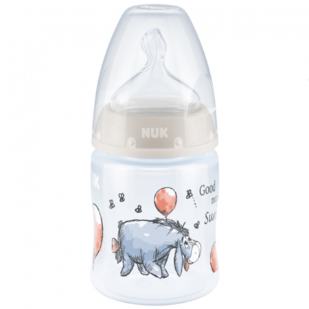 Biberoane si tetine - Biberon din polipropilena cu tetina din silicon 150 ml Nuk First Choice Winnie The Pooh 743932-1, Crem
