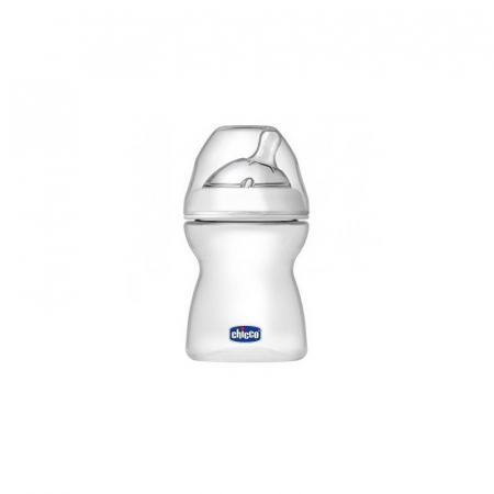 Biberoane si tetine - Biberon din polipropilena cu tetina din silicon 250 ml Chicco Natural Feeling 080984A, Alb