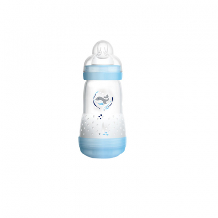 Biberoane si tetine - Biberon din polipropilena cu tetina din silicon 260 ml 2 luni+ MAM 391194AL