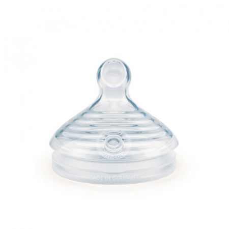 Biberon din polipropilena cu tetina din silicon 150 ml S Nuk Nature Sense 743908, Turcoaz [1]