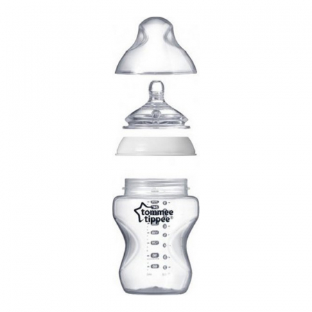 Biberon din polipropilena cu tetina din silicon 260 ml, Tommee Tippee 225023, Roz [2]