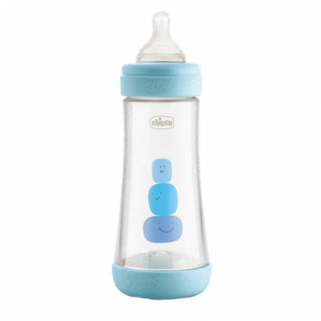 Biberoane si tetine - Biberon din polipropilena cu tetina din silicon 300 ml 4+ luni Chicco Perfect 5 Intui-flow 1938A