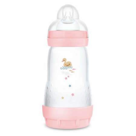 Biberoane si tetine - Biberon din polipropilena cu tetina din silicon 260 ml MAM Anti-Colic 1186-2+, Roz