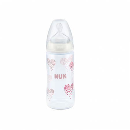 Biberon din polipropilena cu tetina din silicon Nuk First Choice+ 0-6 luni 300 ml 525010-1R [0]