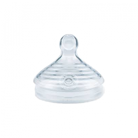 Biberon din polipropilena cu indicator de temperatura si tetina din silicon, M 260 ml, Nuk For Nature, 441151, Alb [1]