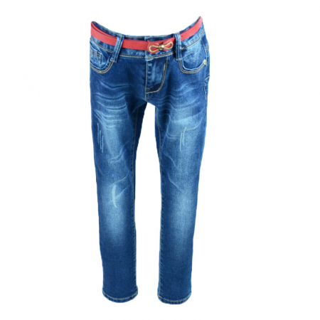 Pantaloni si colanti fete - Blugi pentru fete Happy House ACC-316-128-cm, Albastru