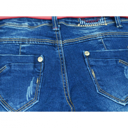 Blugi pentru fete Happy House ACC-316-128-cm, Albastru [2]