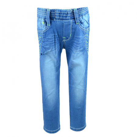 Pantaloni si colanti fete - Blugi pentru fete Happy House KK1209-98, Albastru