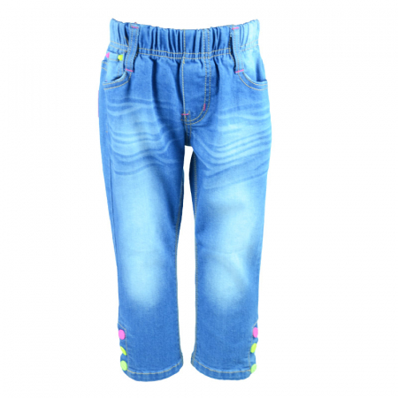 Pantaloni si colanti fete - Blugi pentru fete Happy House PPS-151-104, Albastru