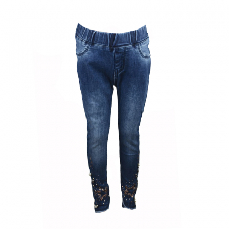 Pantaloni si colanti fete - Blugi pentru fete Happy House PPS-166-128-cm, Albastru