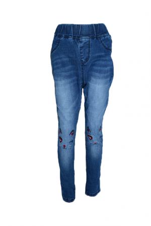 Pantaloni si colanti fete - Blugi pentru fete Happy House PPS-272-128-cm, Albastru