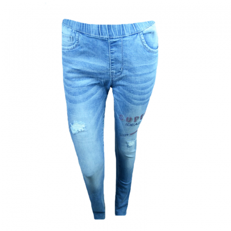 Pantaloni si colanti fete - Blugi pentru fete Happy House PPS-333-140-cm, Albastru
