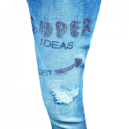 Blugi pentru fete Happy House PPS-333-140-cm, Albastru [3]