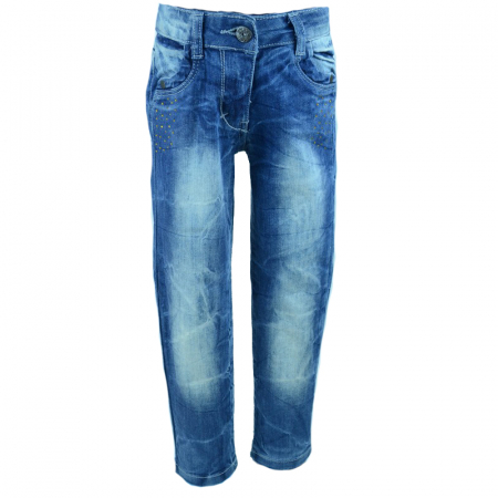 Pantaloni si colanti fete - Blugi pentru fete Wenice BO02500145-2-140-cm, Albastru