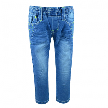Pantaloni si colanti fete - Blugi pentru fete Happy House KS1209-92-cm, Albastru