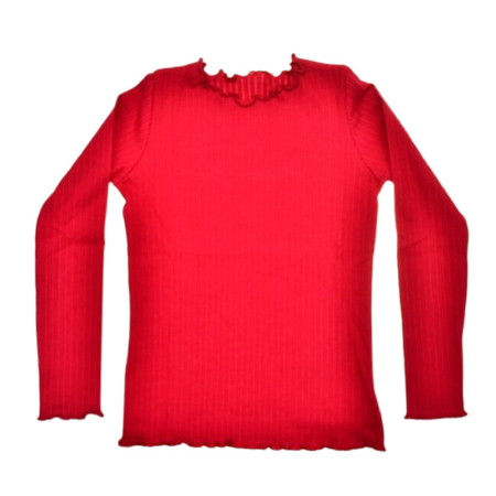 Bluze fete - Bluza cu dungi, cu maneca lunga, pentru fete, Atut B0358-128, Rosu