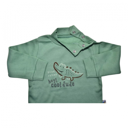 Bluza cu guler, pentru baieti, Mini Junior 7313V, Verde [1]