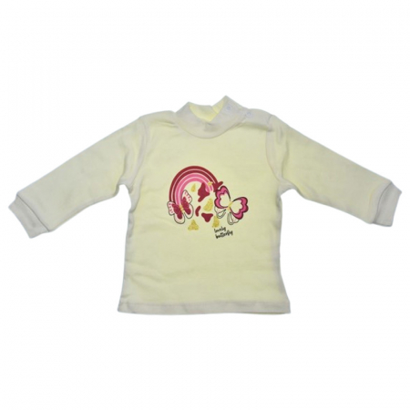 Bluze fete - Bluza cu guler, pentru fete, Mini Junior 7319G, Galben