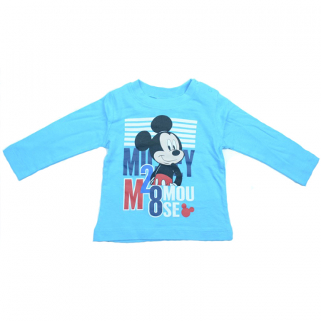 Bluze cu maneci lungi - Bluza cu maneca lunga pentru baieti Sun City Mickey Mouse RH0073AL-68, Albastru