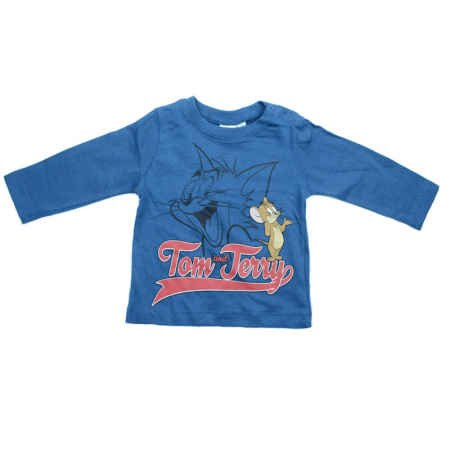 Bluze cu maneci lungi - Bluza cu maneca lunga pentru baieti Sun City Tom si Jerry RH0080AL-92, Albastru