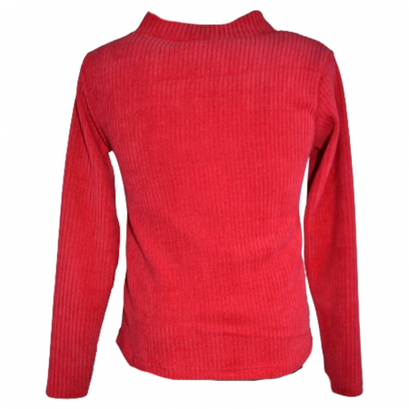 Bluza din catifea cu maneca lunga de Craciun pentru fete Lucky Girl B91223RS, Rosu [1]