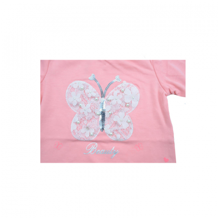 Bluza cu maneca lunga pentru fete Happy House WB-2525R-80, Roz [3]